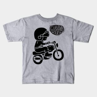 Cute Boy motorcycle rider Kids T-Shirt